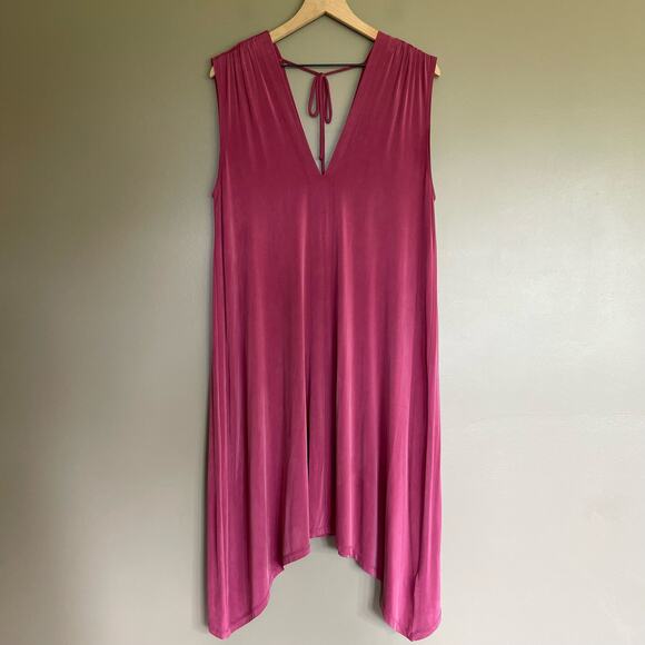 ANTHROPOLOGIE Eri + Ali Briella Tunic Dress Size Small Purple Pink Red Relaxed - Picture 5 of 16